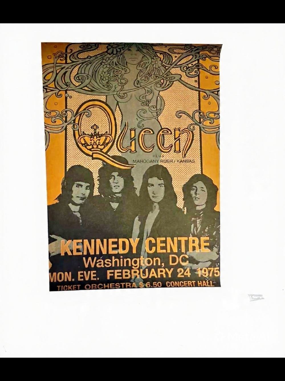 Queen Kennedy Centre Concert Poster - Yellow & Black